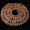16 inches - AA - Ethiopian Opal Very Nice Quality Smooth Polished Rondells Super Rare Inside Fire Opal Size 3-8mm